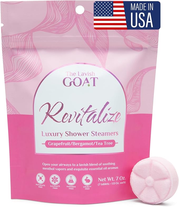 TLG Revitalize Shower Steamers Aromatherapy 7 Pack – USA Made by TheLavishGoat