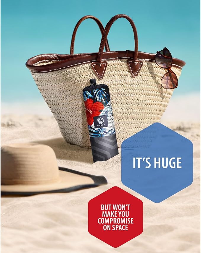 VENTURE 4TH Microfiber Beach Towel: Quick-Dry, Sandproof and Lightweight - Image 5