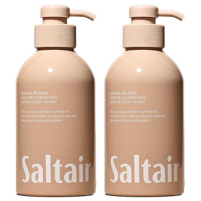 Saltair Body Wash, Santal Bloom 2-Pack. Moisturizing Body Cleanser by Saltair