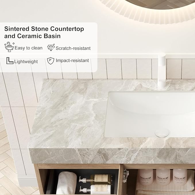 Ambrovina 36" Floating Bathroom Vanity - Image 4