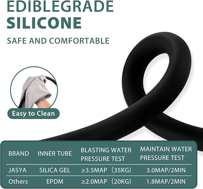 Silicone Shower Hose Extra Long, Explosion Proof Anti Winding Showerhead Hose - Image 5