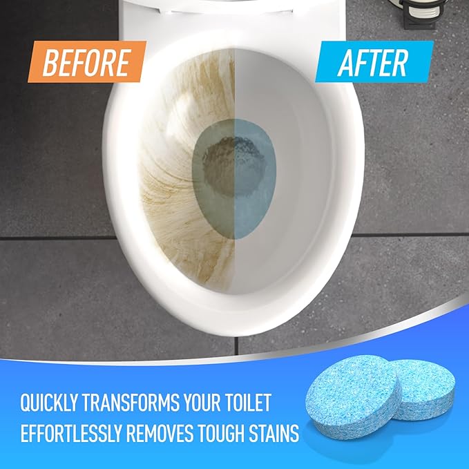 Automatic Toilet Bowl Cleaner Tablets 40 Pack, Long-Lasting Drop-in Tank Tablets - Image 3