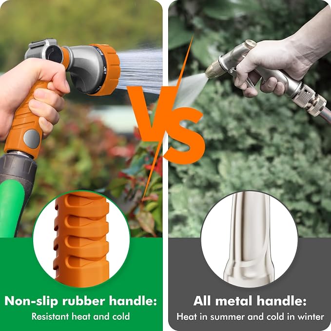 RESTMO Heavy Duty Hose Nozzle, Metal Garden Water Hose Sprayer - Image 6