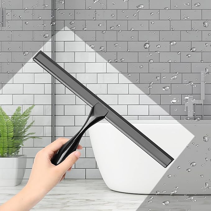 Simtive 14-Inch Shower Squeegee Set, Includes Shower Door Hook and Adhesive Hook - Image 3