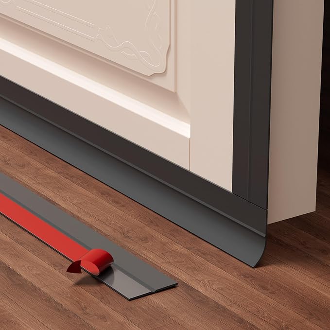 Door Seal Strip for Door Frame, 36ft Silicone Door Gap Filler, Shower Glass by GINCHAIN