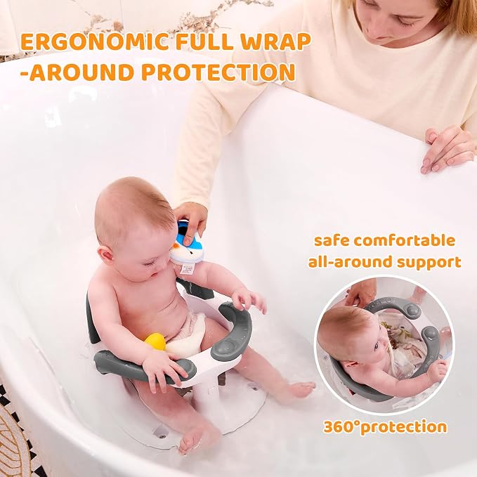 Baby Bath Seat for Babies 6 Months & Up Sitting Up, Infant Bath Seat - Image 5