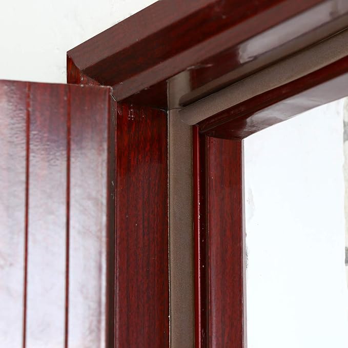 SUNMON Door Seal D-Type Strip Weather Stripping Self Adhesive Foam - Image 7