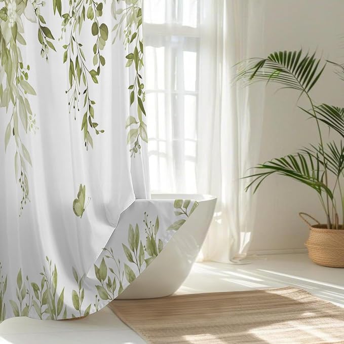 No Hook Shower Curtain and Liner Set, Bath Curtain Sets - Image 3