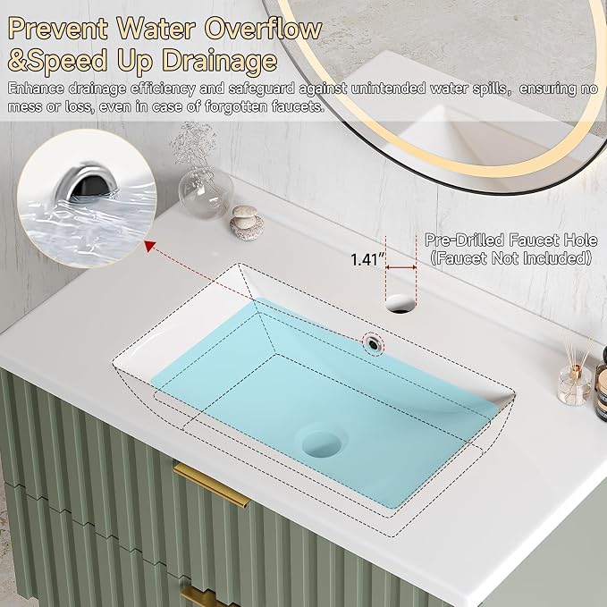 ONBRILL 30 Inch Bathroom Vanity - Image 7