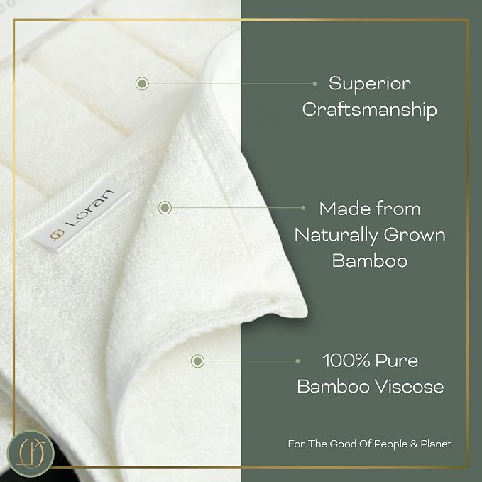 White Washcloths Set of 6 Soft Facial Cloths 10” x 10” 100% Viscose Derived - Image 2