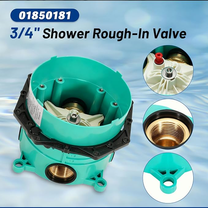 01850181 Universal 3/4" Shower Rough-In Valve Fit - Image 5