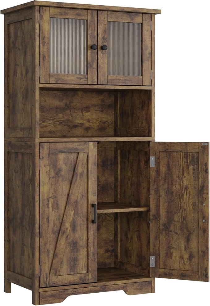 IDEALHOUSE 50" Tall Bathroom Cabinet, Freestanding Bathroom Storage Cabinet by IDEALHOUSE