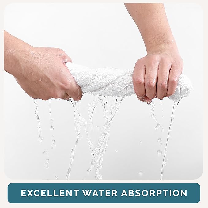 Casa Platino 100% Cotton Washcloths 12 Pack - Image 5