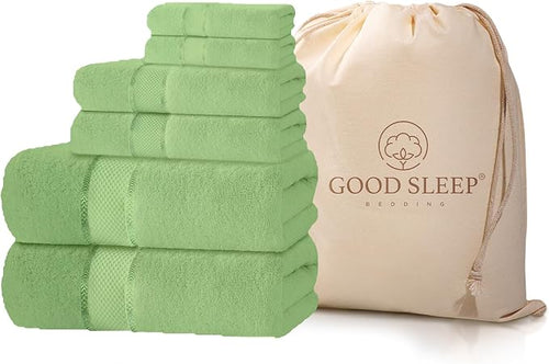 100% Cotton Bath Towel Set, 2 Bath Towel, 2 Hand Towels, 2 Wash Cloths by GoodSleepBedding