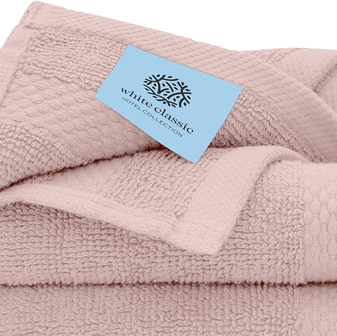White Classic Luxury Bath Towel Set of 8 Pieces - Image 5