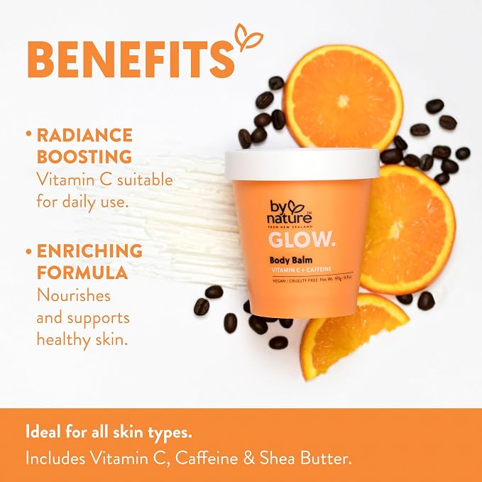 By Nature Glow Vitamin C + Caffeine Body Balm - Image 2