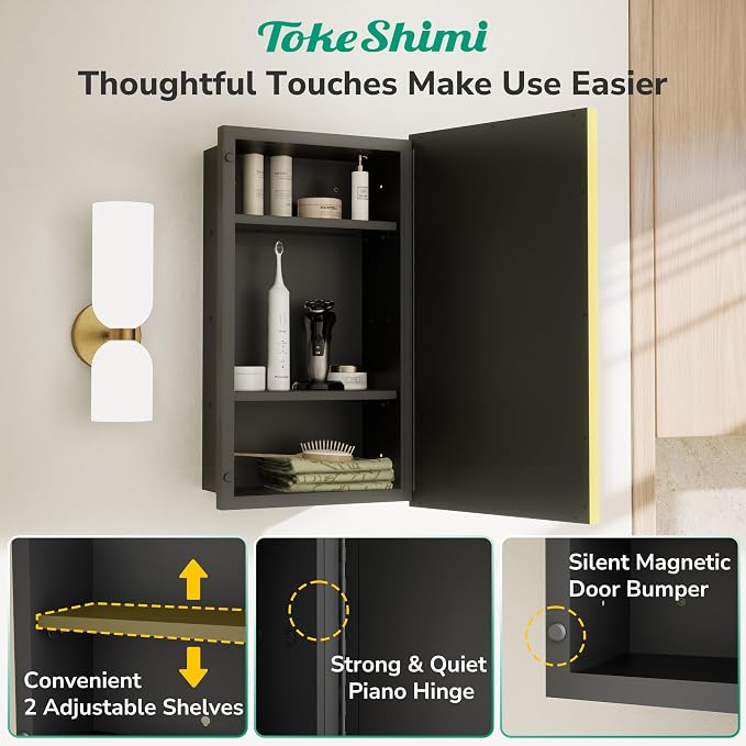 TokeShimi 21x27 Recessed Medicine Cabinet - Image 6