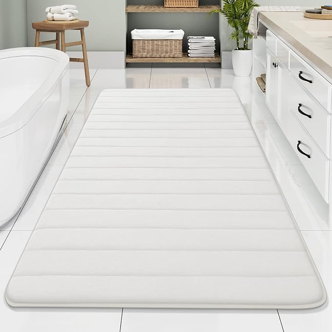 Buganda Memory Foam Bath Mat, Ultra Soft and Non-Slip Bathroom Rugs, Water by Buganda