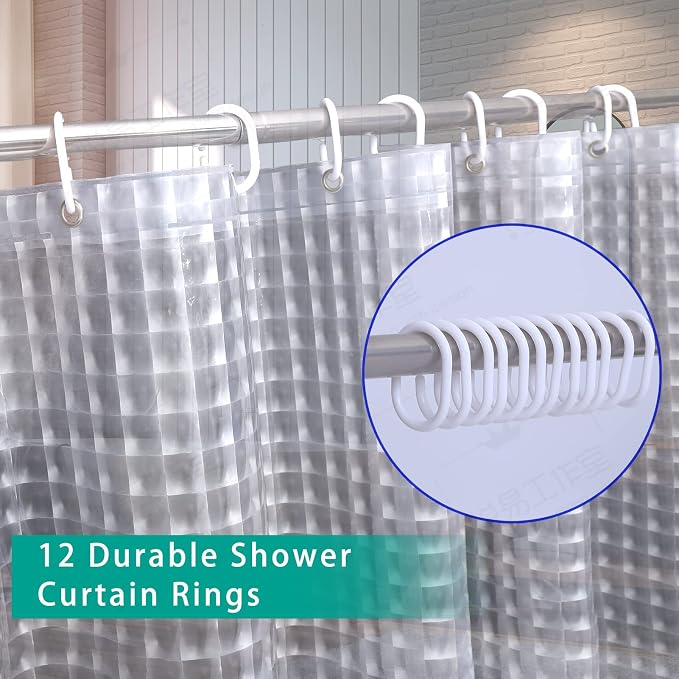 Bostofy Heavyweight 8G Bathroom Shower Stall Curtain Liner, Shower Curtain or - Image 4