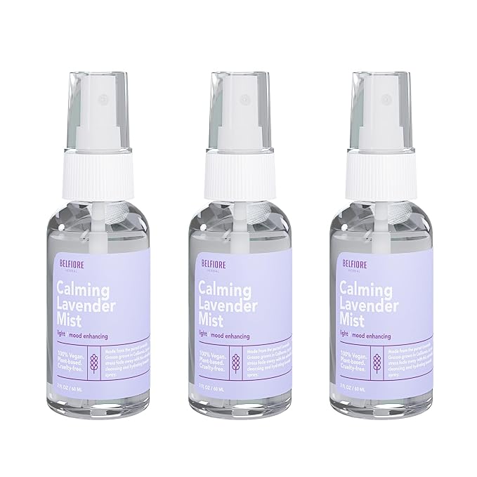 100% Natural Lavender Mist Spray, Organic Face Body Hair Hydrating Mister by BelfioreHerbal