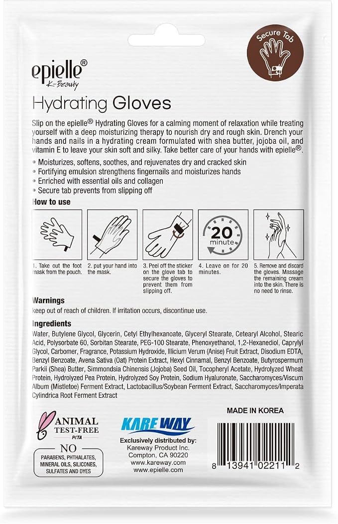 Epielle Hydrating & Moisturizing Hand & Foot Masks, Relieve and Soften Dry - Image 9