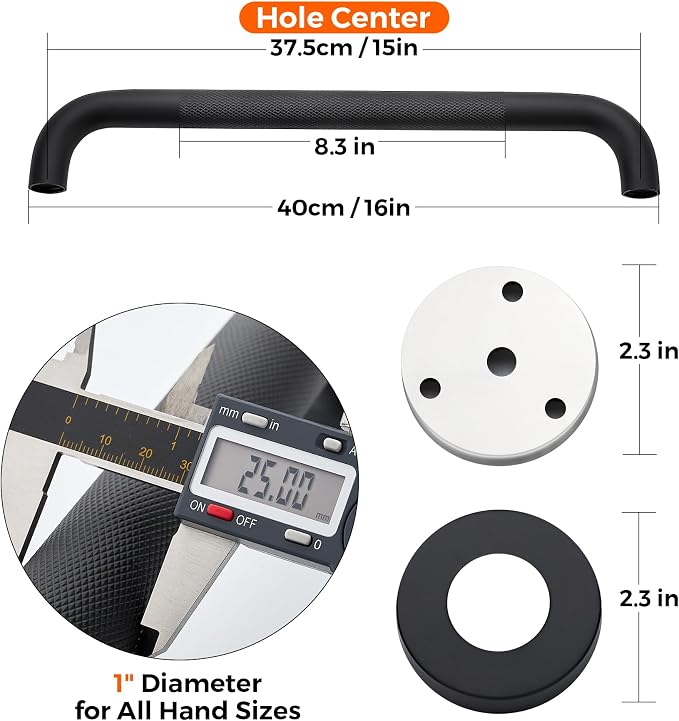 Grab Bars for Shower, 2 Pack 16-Inch Anti Slip Shower Handles for Elderly - Image 4