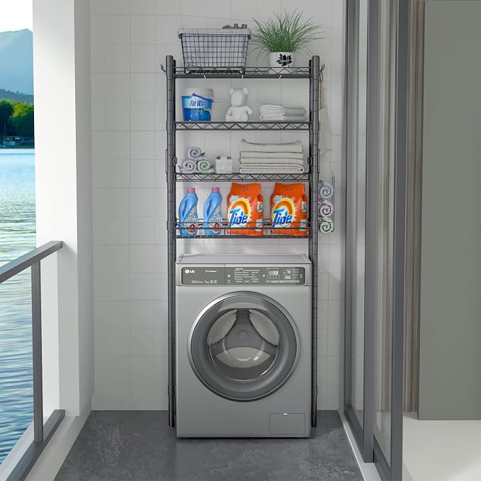 4-Tier Toilet Shelf Storage, Bathroom Organizer Shelves Over Toilet Storage - Image 6