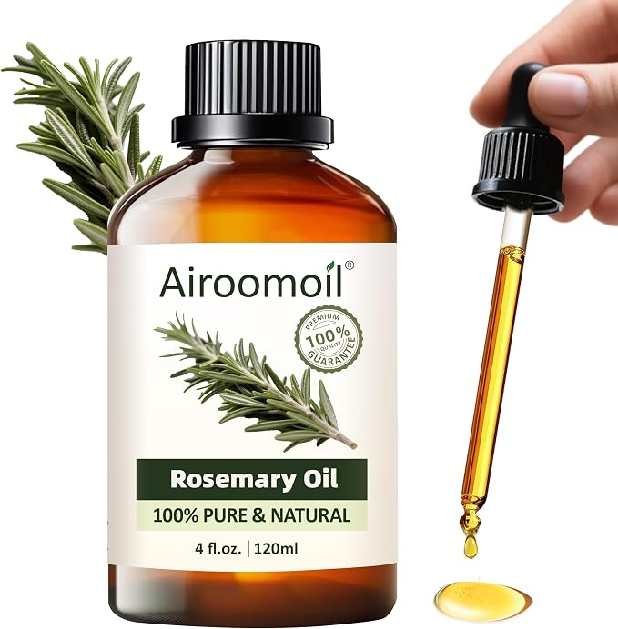 Pure Rosemary Essential Oil Hair Natural Aromatherapy Skin & Body Care Candle by Airoomoil