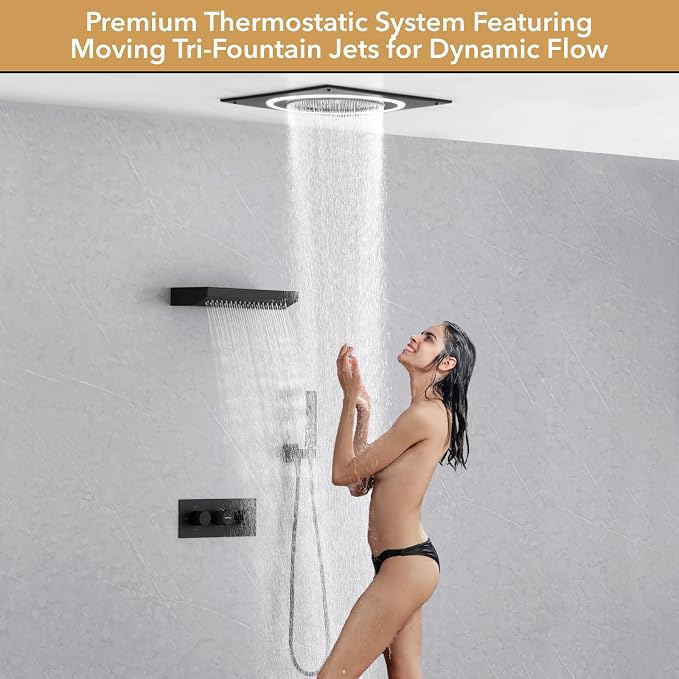 VANFOXLE Shower Faucet Set Matte Black Shower System, Shower Faucet - Image 6
