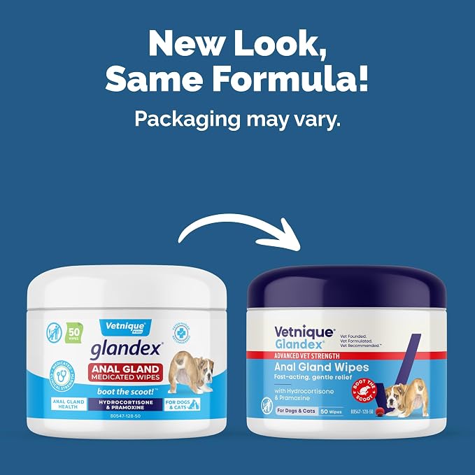 Vetnique Glandex Medicated Dog Butt Wipes or Spray - Image 2