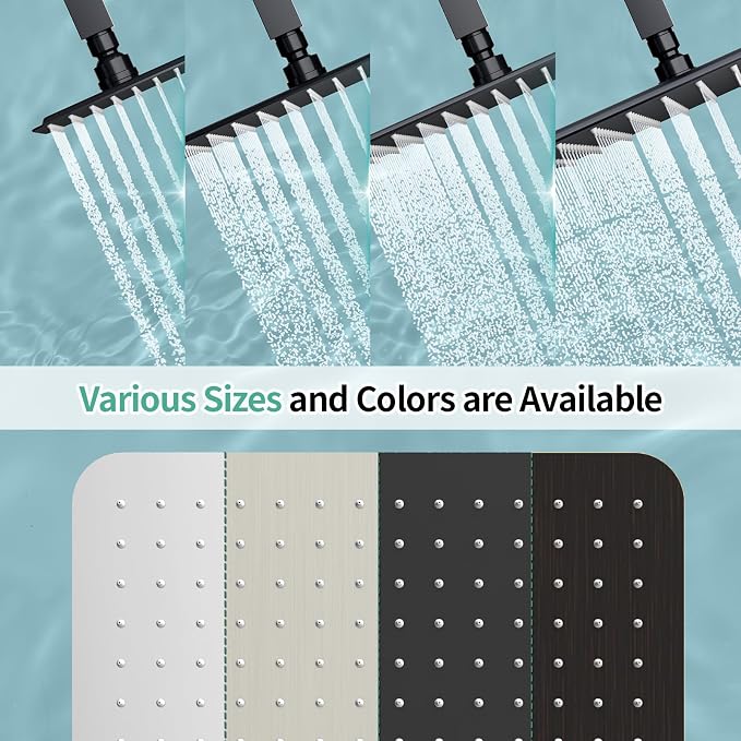 SR SUN RISE Luxury 16 Inch Extra Large Square Stainless Steel Shower Head High - Image 7