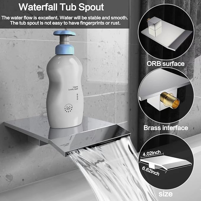 Rain Shower System 12 inch Shower Faucet Set - Image 7