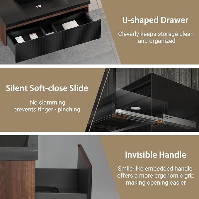 42" W Floating Bathroom Vanity - Image 8