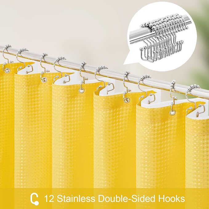 3 in 1 Shower Curtain Set, Waterproof Shower Curtains - Image 3