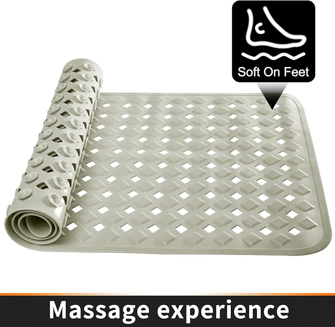 Yimobra Non Slip Bath Mat, Super Strong Suction Cups, 34.5"x15.5"Long Tub Mat - Image 8