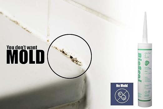 Clear BioSeal 100% Silicone Sealant Caulk Kitchen and Bath Grade, Waterproof - Image 5