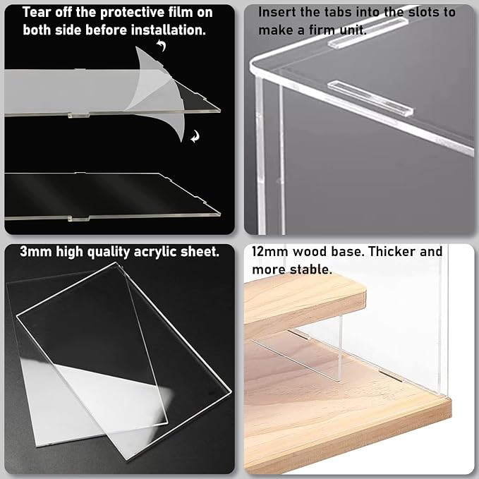 Choowin 5 Tier Clear Acrylic Display Case - Image 3