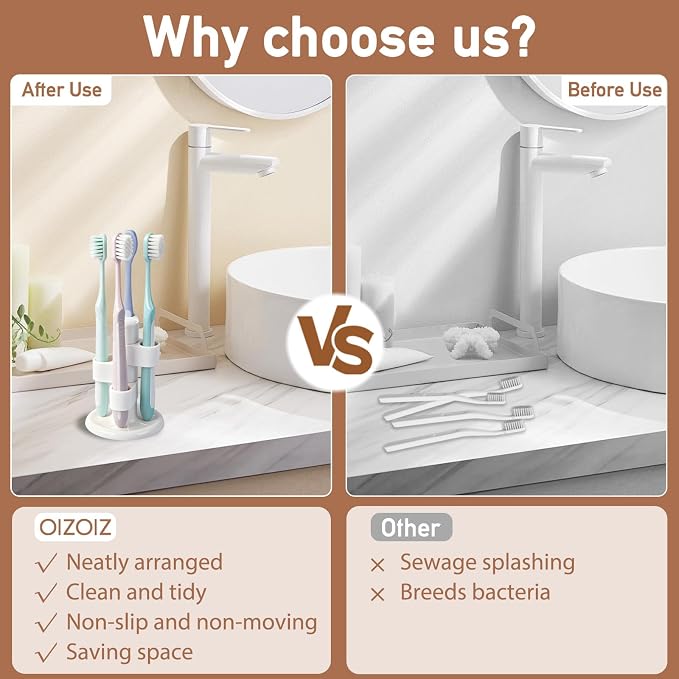 2 Pack 360° Rotating Toothbrush Holder - Image 6