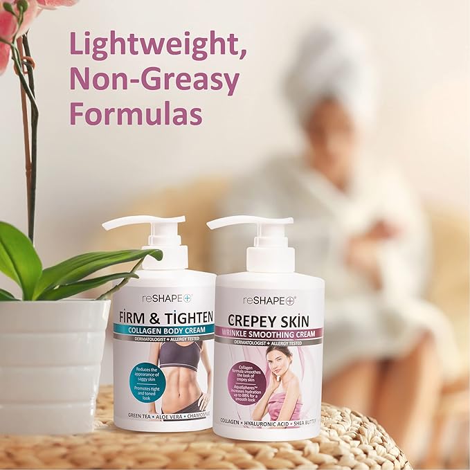 Reshape Collagen Body Cream + Crepey Skin Treatment Lotion Moisturizer Skin - Image 6