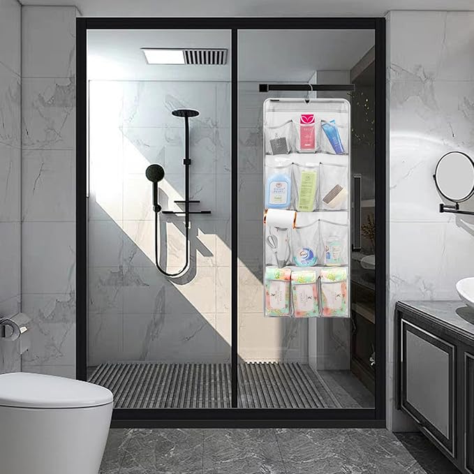 Mesh Shower Organizer Hanging Caddy Quick Dry Bathroom Storage - Image 5