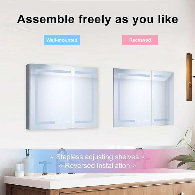 36" LED Lighted Medicine Cabinet - Image 6
