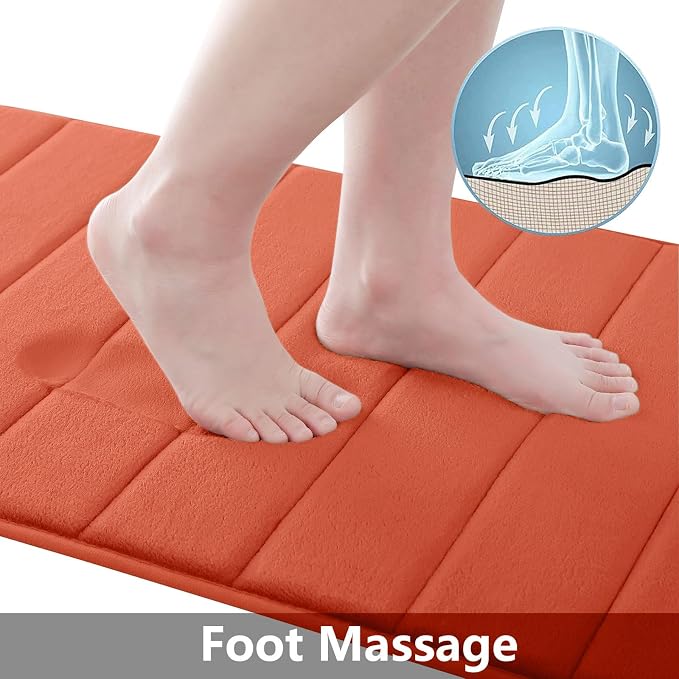 Buganda Memory Foam Bath Mat, Ultra Soft and Non-Slip Bathroom Rugs, Water - Image 3