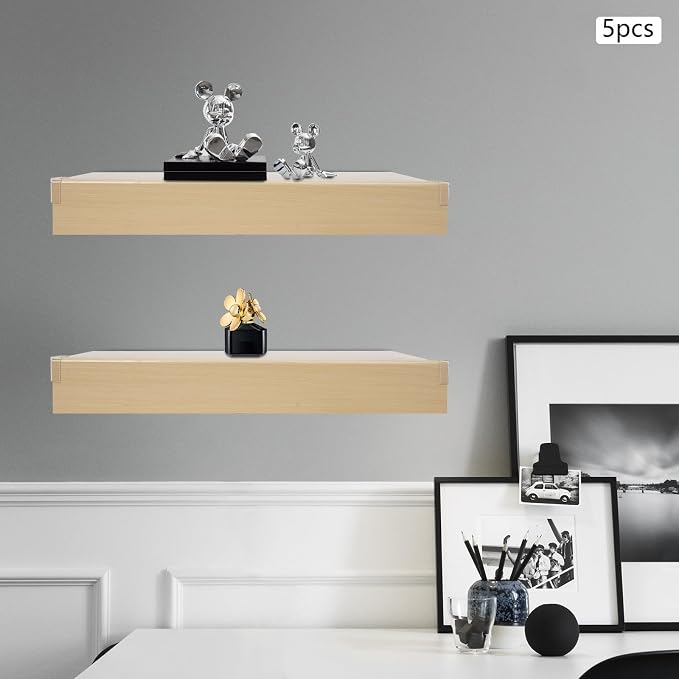 33 Inch Floating Shelves for Wall, 16 Inch Deep Hanging Shelf, Large Display & - Image 5
