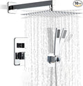 8 Inch Polished Chrome Shower Faucet Set by Hamckay