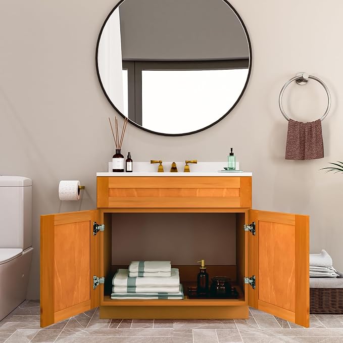 KitchenMan 36 Inch Bathroom Vanity Unassembled Bathroom Sink Cabinet and Vanity - Image 2