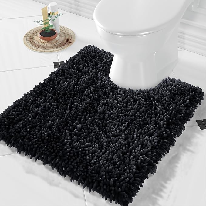 Yimobra Toilet Rugs U Shaped Washable, Extra Thick Soft Absorbent Chenille by Yimobra