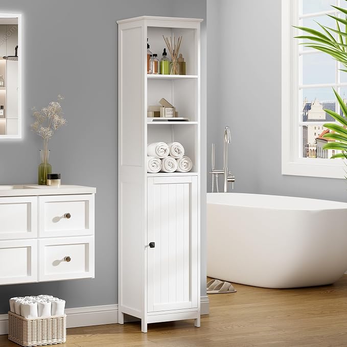 RRX Tall Bathroom Storage Cabinet, Slim Cabinet - Image 2