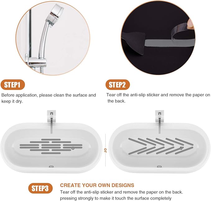 Anti Slip Shower Stickers, Safety Bathtub Strips Adhesive Decals - Image 5