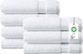 Delara 100% Organic Cotton Towels 650 GSM Plush Feather Touch Quick Dry Bath by Delara