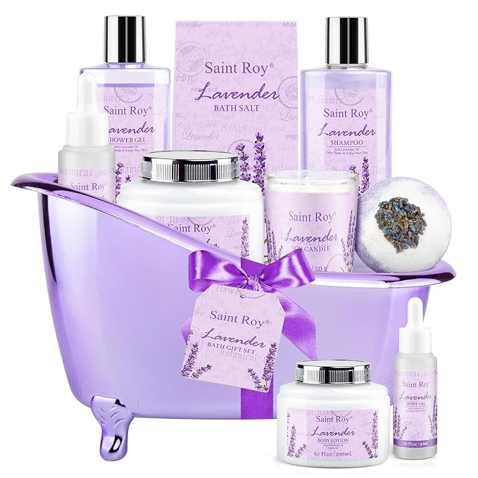 Lavender scented gifts for mom Spa Gift Baskets for Woman - Image 9